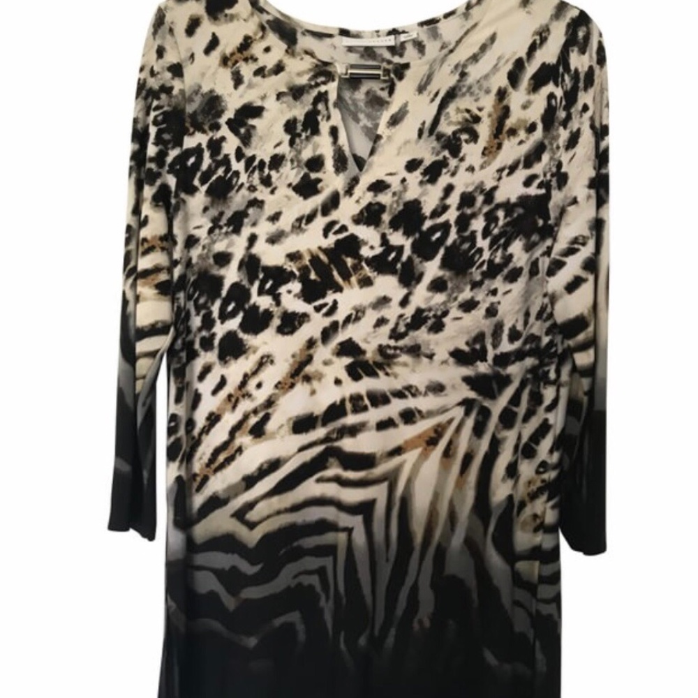 Susan Graver Animal Print Liquid Knit Tunic